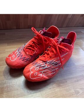 New Balance Burn X3 speed lacrosse cleat, Red Flame' size 9.5 men's